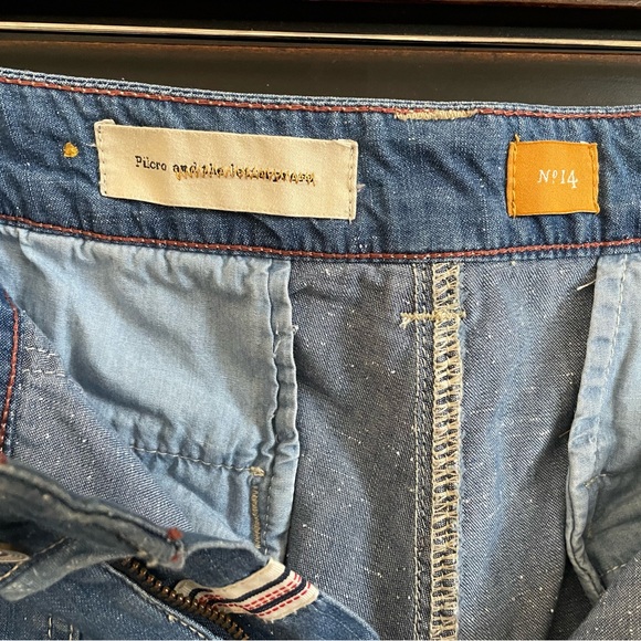 Pilcro and the Letterpress Blue Wide Leg Vintage Style Chino Jean - Picture 7 of 7